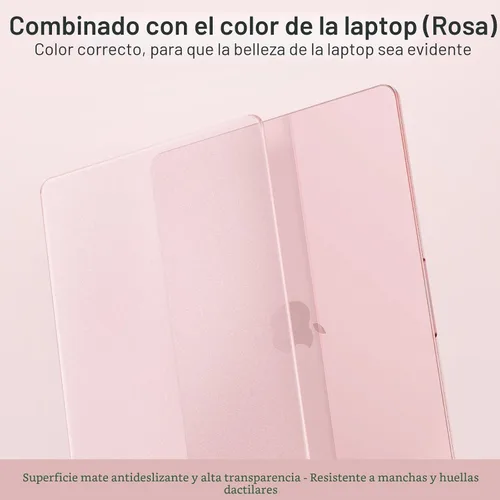 Vista 3 de MOSISO Compatible con MacBook Neo Case 13 pulgadas 2026 A3404 A18 Pro Chip Rubor transparente