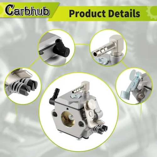 Vista 5 de Carbhub Carburador para Stihl 028 028AV 028 SUPER Walbro WT-16B Tillotson HU-40 Línea de combustible reemplaza para Stihl 1119-358-7700 y Filtro