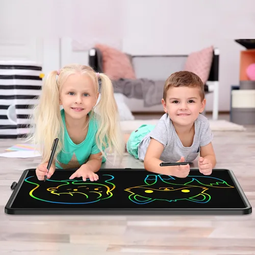 Vista 9 de Tableta de escritura LCD de 15 pulgadas para niños, tablero de dibujo colorido y juguetes educativos, regalos para niñas de 3 a 8 años, tablero