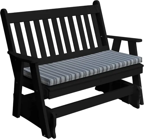 Vista 13 de Furniture Barn USA Planeador inglés tradicional polivinílico de 4 pies, azul Aruba Azul (Aruba Blue)