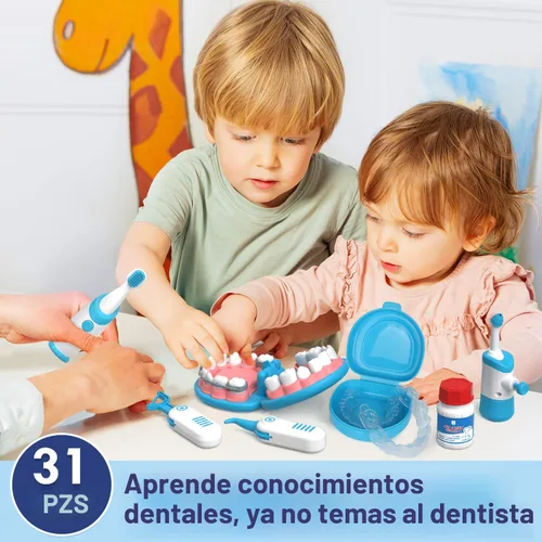Vista 6 de Kit de Médico de Lehoo Castle para Niños Pequeños de 3 a 5, Juego de Dentista para Niños, Juguetes para Niñas y Niños de 4+ Años, Juego