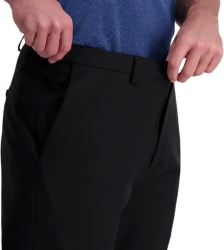 Vista 4 de Haggar Hombre Cool Right Performance Flex Solid Classic Fit Pantalón de parte delantera plana