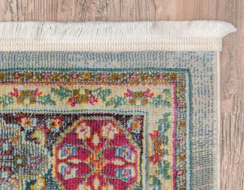 Vista 8 de Unique Loom Baracoa Collection Alfombra de área - Marta (2' 2" x 3' 1" Rectángulo, Multi/ Borgoña)