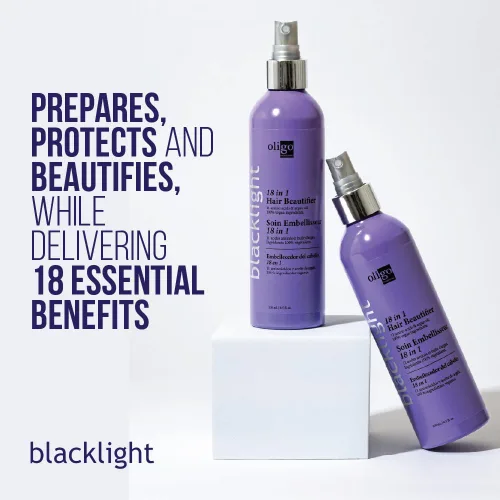 Vista 2 de Oligo Professionnel - Luz negra 18 en 1 - Embellecedor para el cabello - Anti encrespamiento - Acondicionador sin enjuague - Hidratación óptima