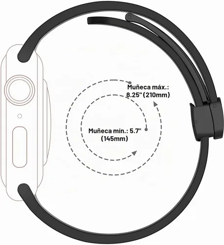 Vista 9 de Lamshaw Compatible con Ticwatch Pro 5 Smartwatch Bands, 0.964 pulgadas de silicona suave hebilla magnética correas de repuesto compatibles con Negro