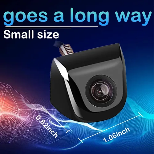 Vista 2 de jeseny Paquete de 1 cámara de respaldo HD para automóvil, IP69, impermeable, visión nocturna, retrovisor, retrovisor, retrovisor, 170°, ajustable