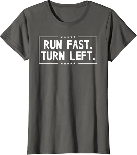 Vista 57 de Run Fast Turn Left - Camiseta para correr de pista y campo