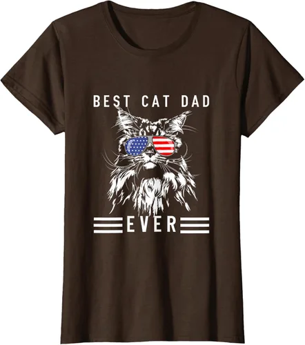 Vista 17 de Funny Maine Coon Cat Best Cat Dad Ever Funny Cat Maine Coon Camiseta, Negro, S