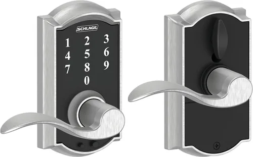 Vista 22 de Schlage - Cerradura táctil Century con picaporte Merano (bronce envejecido, FE695 CEN 716 MER) Keyless entry door lock, Electronic touchscreen