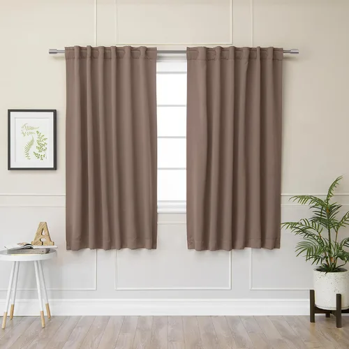 Vista 50 de Best Home Fashion Paneles de cortinas opacas de alta calidad, con aislamiento térmico sólido, cortinas opacas para tratamiento de ventanas