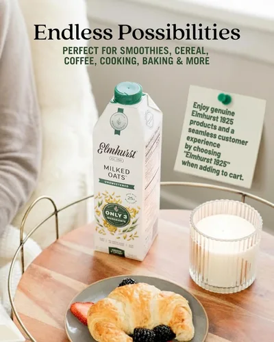 Vista 5 de Elmhurst 1925 leche de avena sin azúcar de avena lechada, 32 onzas (paquete de 6)