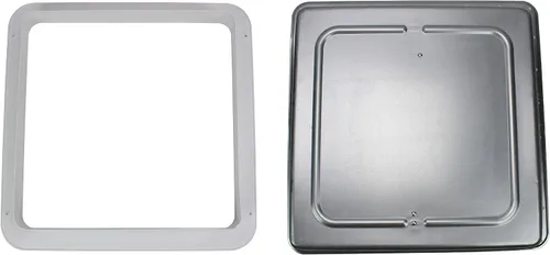 Vista 4 de Rejilla de ventilación de metal Heng 69632, 14 pulgadas x 14 pulgadas, color blanco, Blanco (Colonial White)