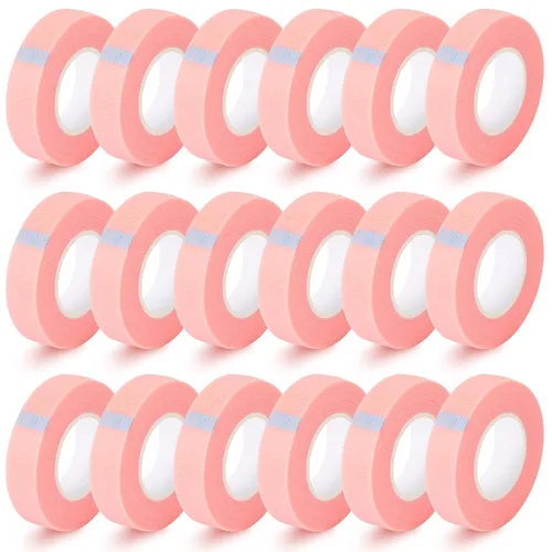 Vista 9 de UPINS 24 rollos de cinta de pestañas, cinta de tela microporosa transpirable para suministros de extensión de pestañas (verde) Self Adhesive