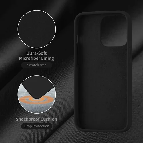 Vista 6 de Cordking Funda diseñada para iPhone 13 Pro, Funda Protectora de Teléfono de Silicona Ultra Delgada Resistente a Golpes