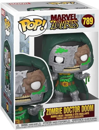 Vista 2 de Funko Pop Pop! Marvel: Marvel Zombies - Dr. Doom Multicolor, 3.75 pulgadas