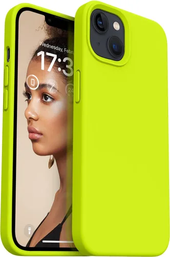 Vista 12 de Compatible con iPhone 13, funda de silicona para teléfono con forro de microfibra delgado a prueba de golpes, suave antiarañazos, 6.1 pulgadas