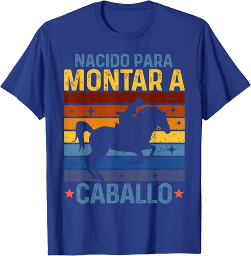 Vista 25 de Horse Rider Equestrian Riding Nacido Camiseta Para Montar A Caballo Negro