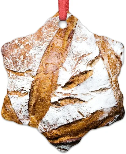 Vista 17 de Decoraciones navideñas de pan de masa madre para árbol, divertidos adornos de comida 2022, recuerdo conmemorativo colgante de vacaciones, regalos