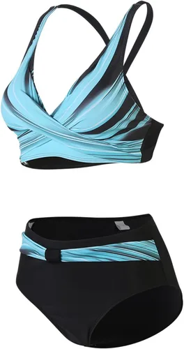Vista 6 de Womens Leopard Knot Front Triangle Bikini 2 Pieces Top Thong Criss Cross Swimsuits Bathing Suits Swimwear