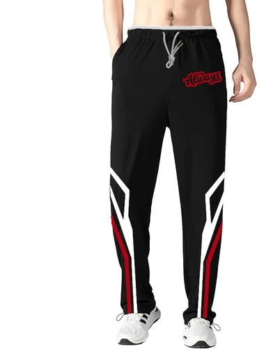 Vista 39 de Pantalones deportivos para hombre con bolsillos con cremallera, pantalones deportivos ligeros, pantalones de entrenamiento holgados atléticos