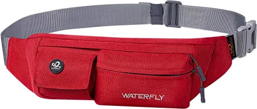 Vista 12 de WATERFLY Riñonera para Mujeres y Hombres Resistente al Agua Pequeña Bolsa de Cintura Delgada con 4 Bolsillos Bolsa Cruzada Ligera para el Pecho que