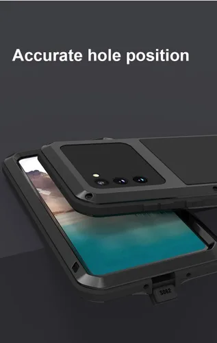 Vista 6 de LOVE MEI Funda para Samsung Galaxy Note 20, resistente al aire libre, a prueba de golpes, a prueba de polvo, híbrida, de aluminio, resistente, Blanco