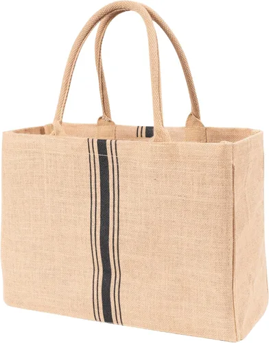 Vista 21 de Bolsa de mano de yute KAF Home para el mercado con asas, Talla única