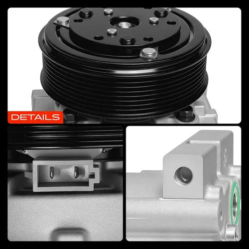 Vista 9 de A-Premium Compresor de aire acondicionado con embrague compatible con Ford Thunderbird (Super Coupe) 1989-1995 y Mercury Cougar (XR-7) 1989-1990