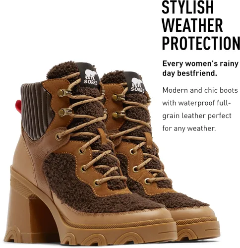 Vista 3 de SOREL Botas de encaje acogedoras con tacón Brex para mujer