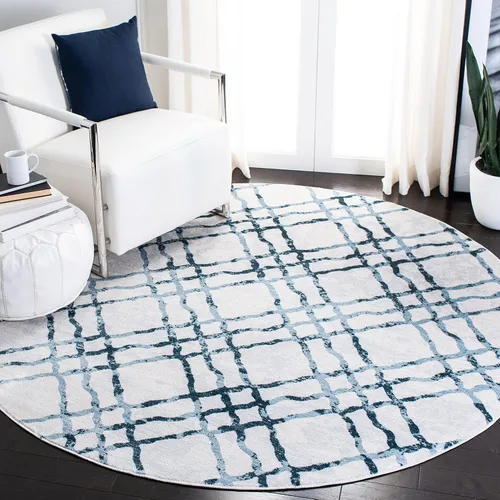 Vista 11 de MARTHA STEWART x Safavieh MSR0957G - Alfombra enrejada que no desprende pelusa para sala de estar, comedor y dormitorio, 5 pies 3 pulgadas x 7 pies