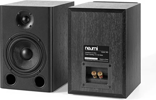Vista 8 de NEUMITECH NEUMI BS5 - Altavoces pasivos para estantería, woofer de 5 pulgadas, tweeter de 1 pulgada, madera oscura, 1 par