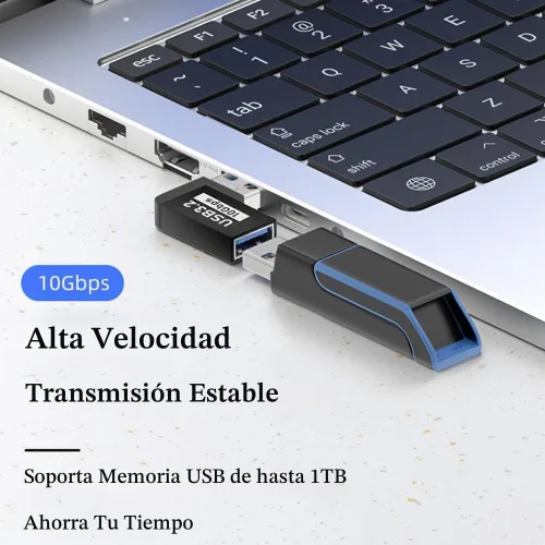 Vista 5 de Paquete de 4 adaptadores USB 3.1 macho a hembra de 10 Gbps de ángulo recto de 90 grados, conector de extensión de cable USB, 4 tipos para PC Paquete