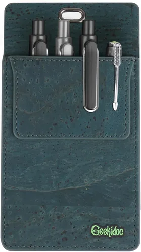 Vista 9 de Protector de Bolsillo de Corcho Portugués Premium para Hombres Protectores de Bolsillo Multiusos para Camisas y Batas de Laboratorio Para