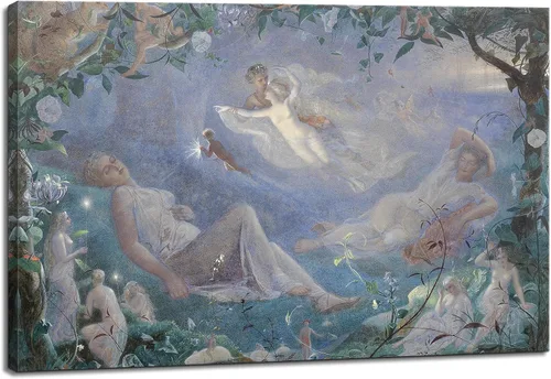 Vista 5 de artprints1stop Lienzo impreso para pared, un cuento de hadas por Arthur Wardle, 18 x 12 pulgadas