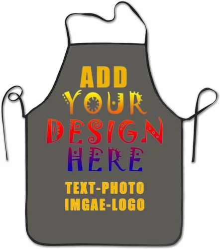 Vista 33 de Delantal personalizado personalizado para mujeres y hombres, delantales de cocina para cocinero, nombre personalizado, texto, logotipo, imagen