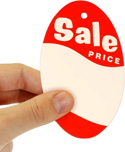 Vista 2 de SmartSign Paquete de 1000 etiquetas ovaladas de precio de venta 2.75" x 4