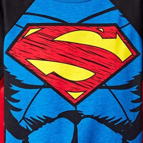 Vista 5 de WARNER BROS DC Comics DC Comics Justice League Batman Superman Robin Cosplay T-Shirt and Cape Toddler to Big Kid