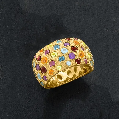 Vista 5 de Ross-Simons Anillo de piedras preciosas múltiples de 2,60 qt t en oro de 18 quilates sobre plata esterlina