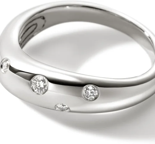 Vista 4 de John Hardy Anillo Surf, Plata, Diamantes
