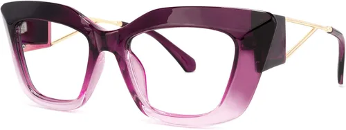 Vista 2 de Zeelool Chic Ojo de gato de gran tamaño azul luz bloqueando gafas de ordenador Gaming Eyewear para mujeres hombres Antonia OP239668, morado, L