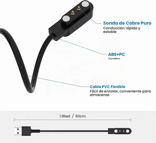 Vista 6 de VeryFit - Cargador de reloj inteligente para IDW13/IDW16/IDW19/IDW25/IDW26/IDW28/ID208
