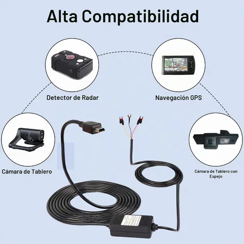 Vista 6 de MEIRIYFA Dash Cam Acc Hardwire Kit Mini USB Hardwire Dashcam Kit