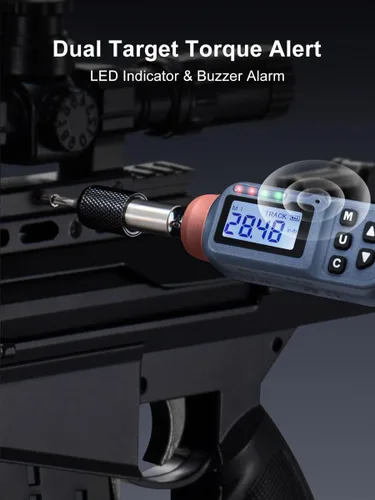 Vista 4 de Destornillador de torsión digital GROWNEER, 2.66-53.1 lb-pulg/0.3-6 Nm, 1/4'' de transmisión Destornillador de pulgada-libra con zumbador