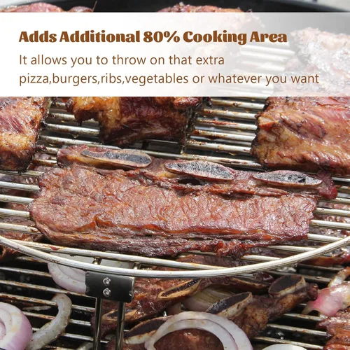 Vista 5 de Dracarys Estante apilable para parrilla de huevo verde grande, acero inoxidable, regalos para amantes de la barbacoa, se adapta a huevos verdes