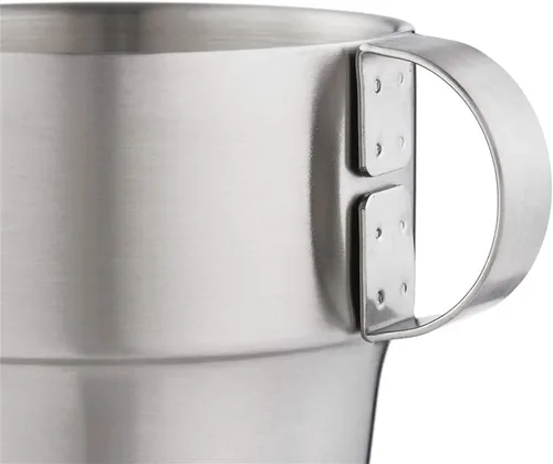 Vista 5 de Tazas de café apilables de acero inoxidable, tazas de té aisladas con mango de acero inoxidable, taza de café aislada de doble pared, mantiene
