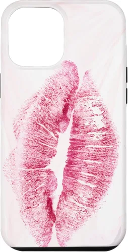 Vista 6 de Carcasa rosa para iPhone 15 Kiss Lips Love