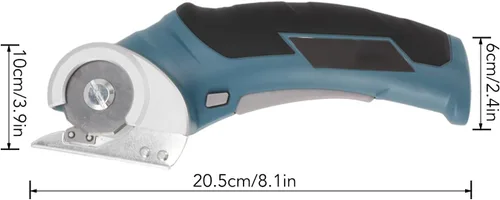 Vista 8 de Tijeras eléctricas inalámbricas, cortador de cartón giratorio potente, tijeras de tela profesionales resistentes para manualidades, costura, cartón