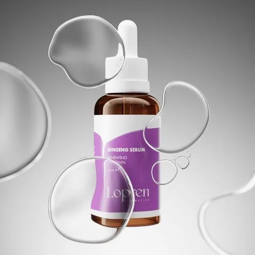 Vista 5 de Suero de ginseng, suero facial renovador e hidratante de la piel, ginseng de alta potencia y péptidos para antienvejecimiento, cuidado de arrugas