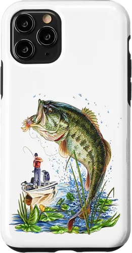 Vista 29 de Fishing Graphic Large Mouth Bass Fish - Fisherman Case for iPhone 17