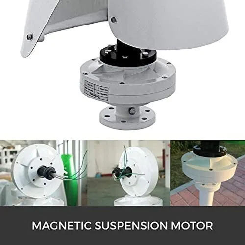 Vista 6 de Generador de turbina de energía eólica en espiral, 8000 W, turbina eólica de 12 V/24 V, espiral de eje vertical, generador de turbina eólica, molino